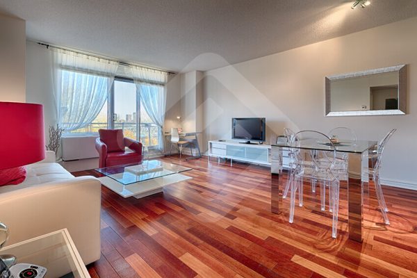 Condo for Rent in livingroom-4 Le Sud Ouest Montréal short term furnished rental in montreal