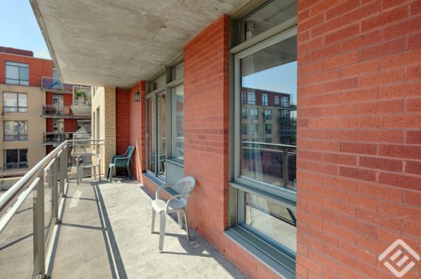 Fully Furnished Condo balcony view in Montreal fully furnished apartments in montreal
