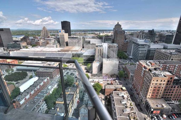furnished apartments downtown cityview from balcony in Montreal furnished apartments for rent in montreal