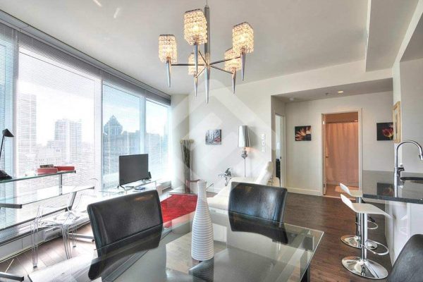 furnished apartments downtown diningarea in livingroom for rent in Montreal furnished apartments for rent in montreal