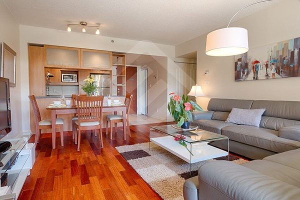 short term furnished living room with dining area housing in montreal short term furnished housing in montreal