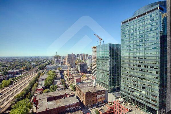 short term furnished apartment cityview from balcony rental in montreal